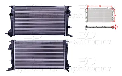 İthal RA277 Su Radyatoru Mekanik Mt-At 656x468x18 