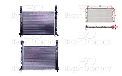 İthal RA279 Su Radyatoru Mekanik Mt 656x468x18 
