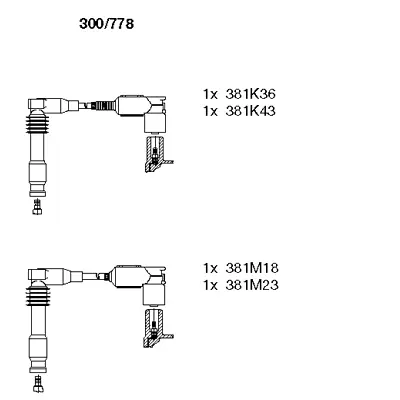 BREMI 300/778 Buji Kablosu Set 986357188
