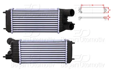 WISCO 0384.K4 Turbo Radyatoru (Intercooler) 300x157x80 0384.K4