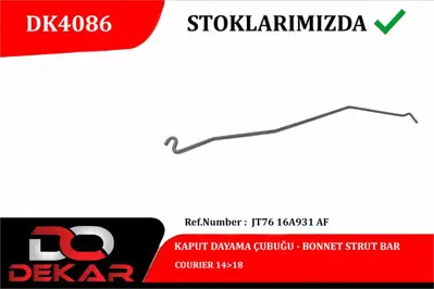 DEKAR 4086 Kaput Dayama Cubugu Ford Courier 14- JT76 16A931 AF