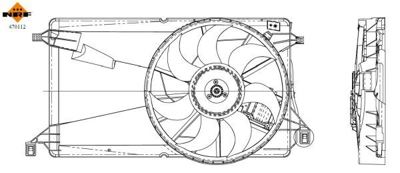 NRF 470112 Fan Motoru SEF72012 3M5H8C607RJ CEF72012 310078 CEF72012AS 31261377 RECSEF72012 40223210BN RECSEF720120 30748085
