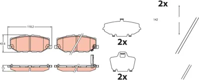 TRW GDB2455 Fren Balatasi Ön 5581078R00
