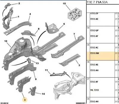 PSA 7213.XW OnsasıucuSağ 7213.XW