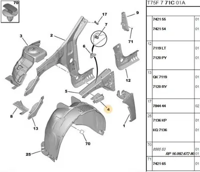 PSA 7120.QZ Ön Podye  7120.QZ