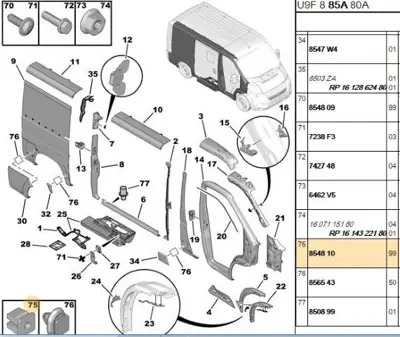PSA 8548.10 Bağlantı Agrafı 854810