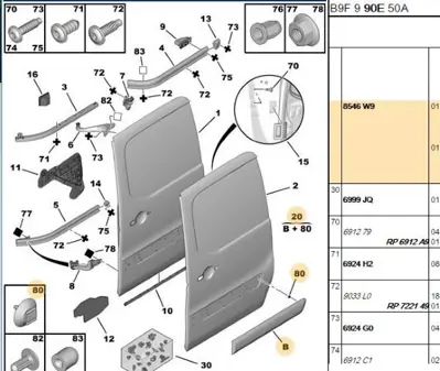 PSA 8546.W9 Sürgülü Kapı Çıtası 8546.W9
