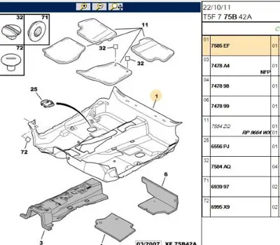 PSA 7584.EF Ön Taban Halısı 407  7584.EF