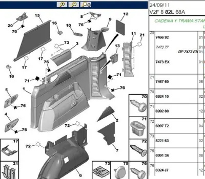 PSA 9330.88 Kapi Dösemesi 55873 933088 A13N119 436350 10348 5001014302 DRA3088 575045050500 2053 281651