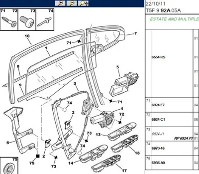 PSA 9310.N1 Sağ Ön Cam Fitili Dış 9310N1