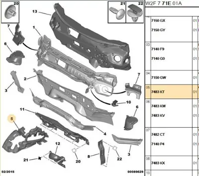 PSA 7483.KT Ön Göğüs Alt İzolatörü  7483.KT