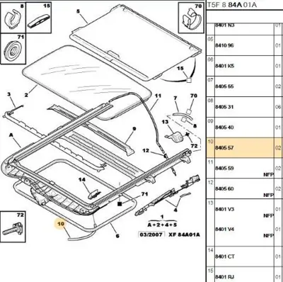 PSA 8405.57 SUNROOF Tahlıye Hortumu 8405.57