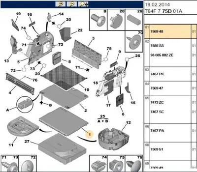 PSA 7569.48 Bagaj İç Kaplama  7569.48