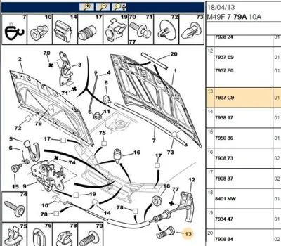 PSA 7937.C9 Motor Kaput Teli Geçme Yu 7937.C9