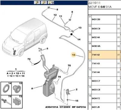 PSA 7141.42 Su fıskiye Hortumu 714142