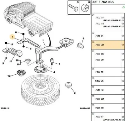 PSA 7603.Q2 İstepne Kriko Bağlan Ayak 7603Q2