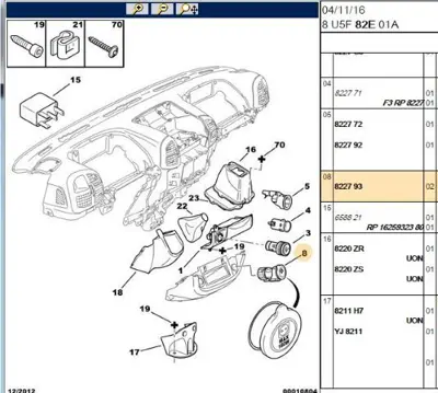 PSA 8227.93 Elektrik Prizi  8227.93