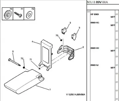 PSA 7252.HH Sağ Arka Şase Kolu  7252.HH