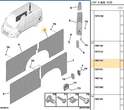 PSA 7467.GV Sol Arka Yan Kaplama 7467GV