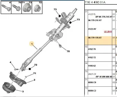 PSA 96779178XT Dıreksıyon Üst Mılı 96779178XT