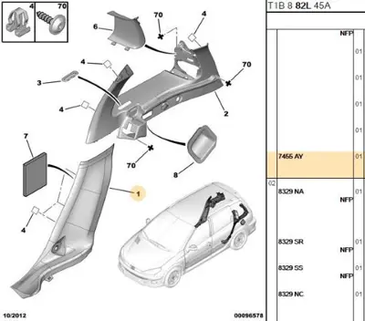 PSA 7455.AY Kaplama Parçası  7455.AY