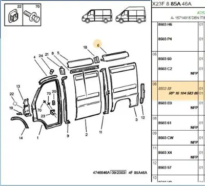 PSA 8503.58 Mesnet Saci Sol Üst 850358 350103E11 60321101 30890 LTRN48L 60090710 ZRRN48L 60514077 WRL1134L 970000