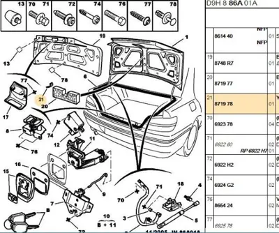 PSA 8719.78 Mousse Adhesıve 3557465 871978