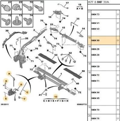 PSA 8484.X0 Tavan Kontaktörü  8484.X0