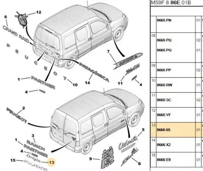 PSA 8666.65 Partner Orıgın Yazı 8666.65