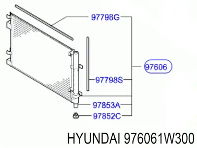 HYUNDAI 976061W300 Klima Radyatoru  Hyundaı Accent 14- Kıa Rıo Iıı 11- HY5268D 976061R300 8333042 822610 940425 976061W300 30C28038 CF20306 350434 DCN41020