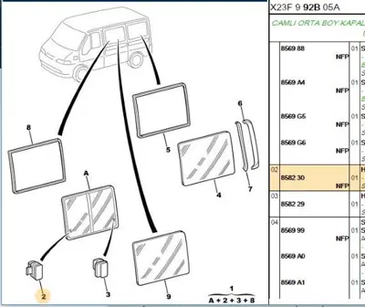 PSA 8582.30 Cam Açma Mekanizmasi 858230 63146920690 FWP2032 6334001 538044210 93195466 MB10031 332403 46815125 65856