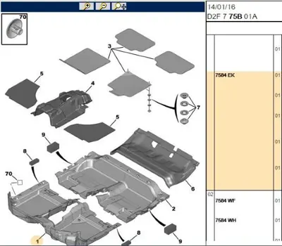 PSA 7584.EK Ön Taban Halısı  7584.EK