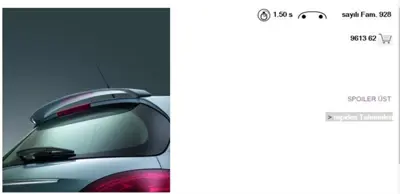 PSA 9613.62 308 Bagaj Kapak Spoileri  9613.62