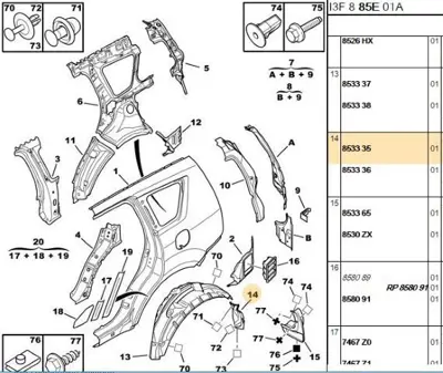 PSA 8533.35 Çamurluk Davlunbazı  8533.35