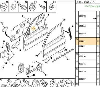 PSA 9014.21 Darbe Emici 8E0616571H 901421 8E0616571D 900583 1510HH42 58183B 151H41 WG1782053 9568039000 LAB284