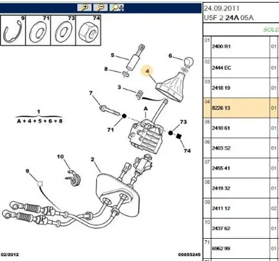 PSA 8226.13 Vites Kol Körüğü  8226.13