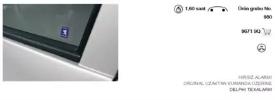 PSA 9671.9Q 307 Alarm Kiti Can-Can  9671.9Q