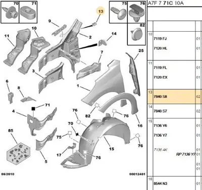 PSA 7840.S8 Bağlantı Plastik 7840S8