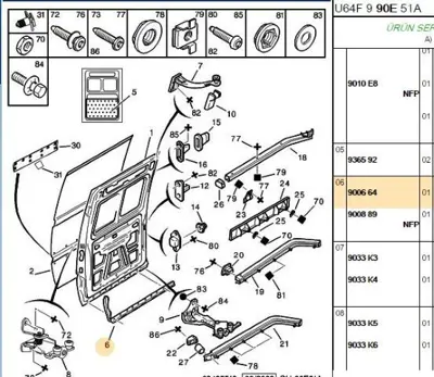 PSA 9006.64 Kapi Alt Lastigi JRM413 28085908LGK 900664 36281809 8590 28085908 SSB779080 QSR316 CSB77908 RECSSB77908