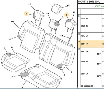 PSA 8854.N4 Arka Koltu Kafalık Sünger 8854.N4
