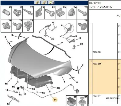 PSA 7937.W4 Kaput Açma Teli  7937.W4