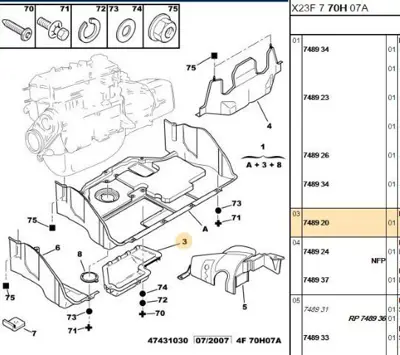 PSA 7489.20 Kasa Alt Koruması(Kapak) 748920