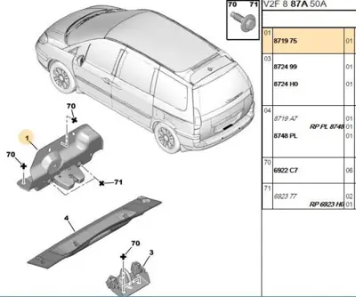 PSA 8719.75 Bagaj Kapak Kilidi  8719.75