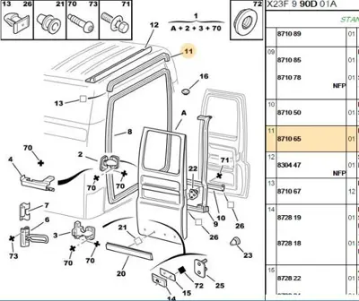 PSA 8710.65 Arka Kapi Fitili 871065 324CL7UPR 85942189 BCA6248 2926364A1 BR1984 D120241 KCA6248 SS5744 42189
