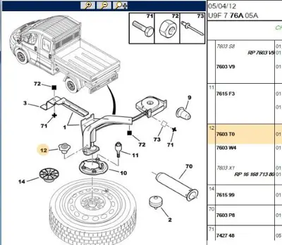 PSA 7603.T0 İstepne Bağlantı Civatası 7603T0