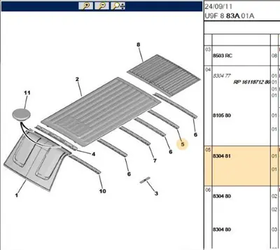 PSA 8304.81 Tavan Sacı Traversi  8304.81