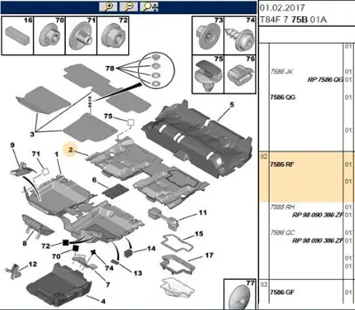 PSA 7585.RF Taban Halısı Arka  7585.RF
