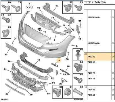 PSA 7422.K2 Ön Izgara Darbe Emici 7422K2