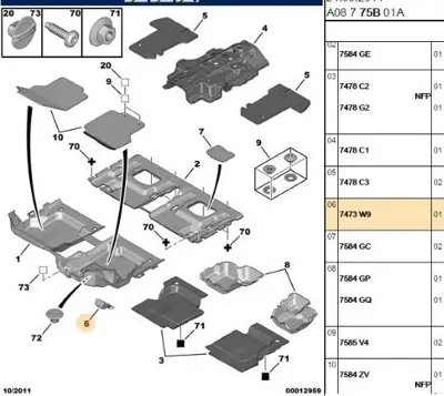 PSA 7473.W9 Ayak Koyma Yerı 7473W9