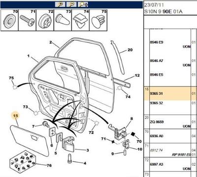 PSA 9365.31 Ar Sızdır Plak 936531